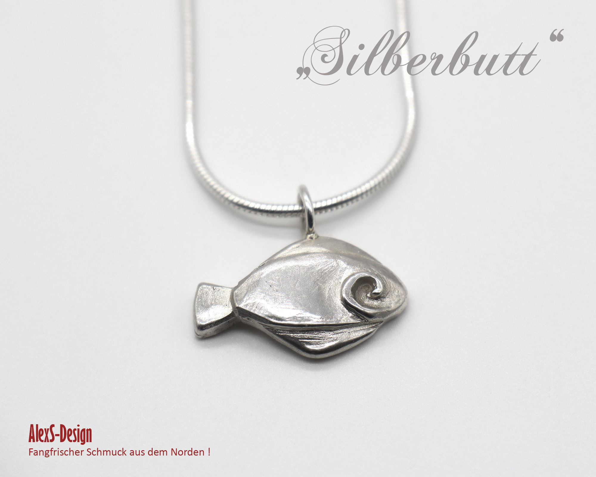 “Silberbutt” Anhänger und Kette aus Silber